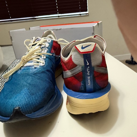 Nike ZoomX Blue Red Yellow Men's Athletic Shoes - Picture 4 of 4